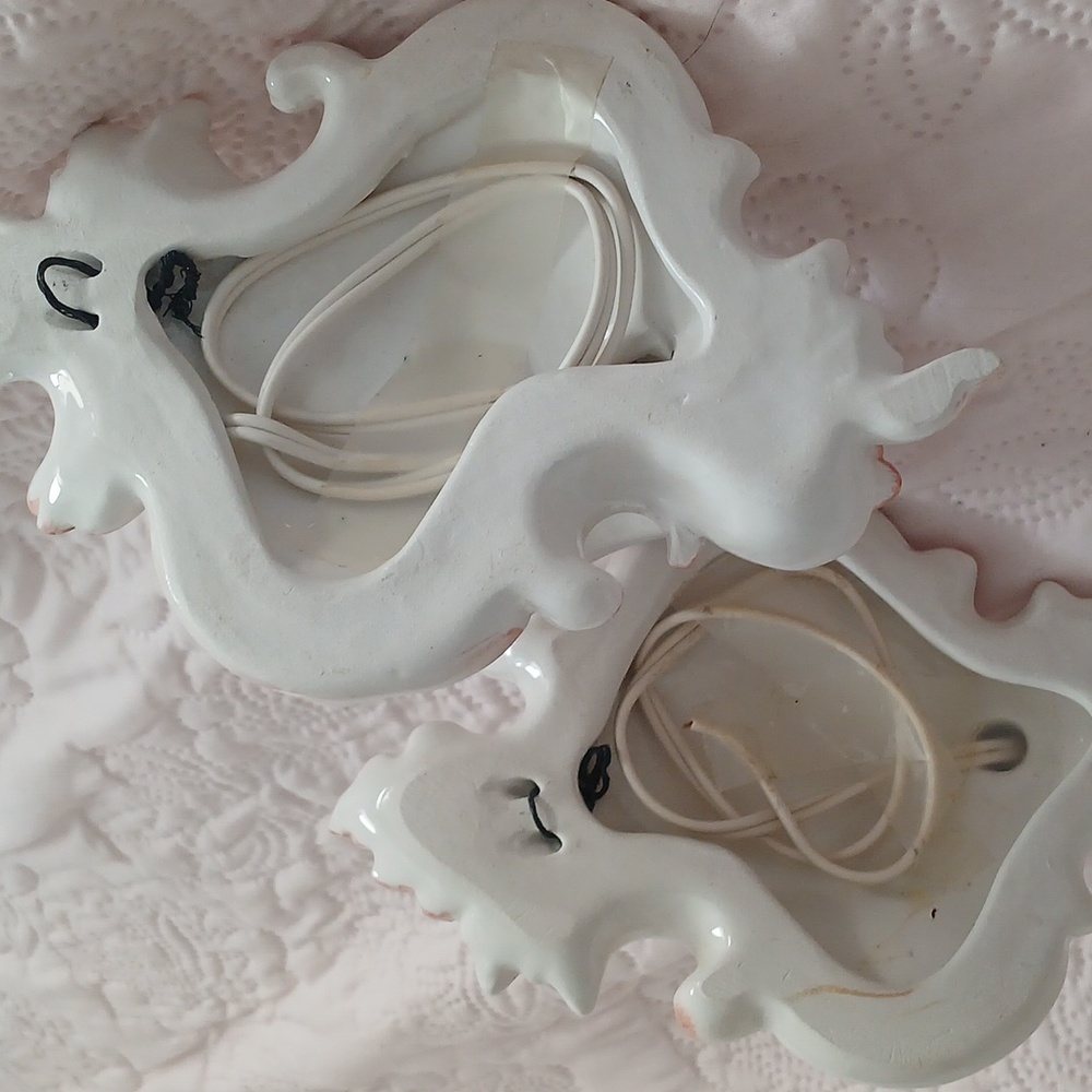 Floral Ceramic Wall Sconces Vintage - Picture 3 of 3